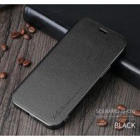 X-Level bőr flip cover borító állvánnyal - iPhone 12 / 12 Pro - fekete