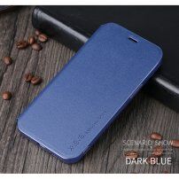 X-Level bőr flip cover borító állvánnyal - iPhone 12 / 12 Pro - kék