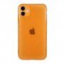 Matt transzparens csillogó tok - iPhone 11 - narancssárga