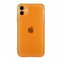 Matt transzparens csillogó tok - iPhone 11 - narancssárga
