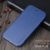 X-Level bőr flip cover borító állvánnyal - iPhone 12 mini - kék