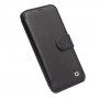 Qialino bőr flip cover borító - iPhone 12 / 12 Pro - fekete