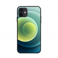 NXE puha tok színes körök mintával - iPhone 12 mini - zöld