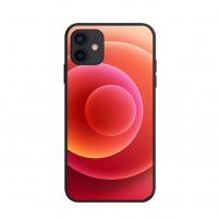 NXE puha tok színes körök mintával - iPhone 12 / 12 Pro - piros