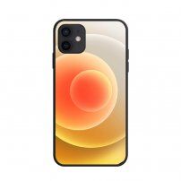 NXE puha tok színes körök mintával - iPhone 12 / 12 Pro - sárga