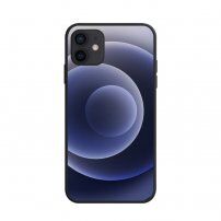 NXE puha tok színes körök mintával - iPhone 12 / 12 Pro - sötétkék