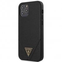 Guess Saffiano V Stitch tok - iPhone 12 Pro Max - fekete