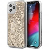 Guess 4G Liquid Glitter tok - iPhone 12 Pro Max - arany