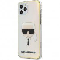 Karl Lagerfeld Head színjátszó tok - iPhone 12 Pro Max - szivárvány