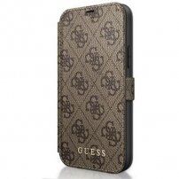 Guess 4G Book flip cover borító - iPhone 12 mini - barna