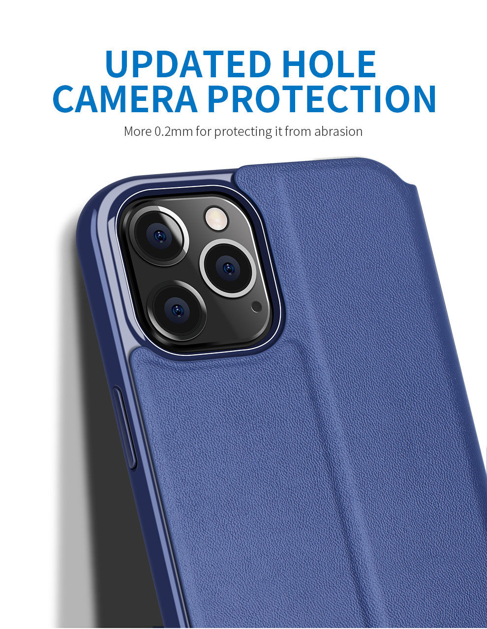 X-Level bőr flip cover borító állvánnyal - iPhone 12 mini - fekete