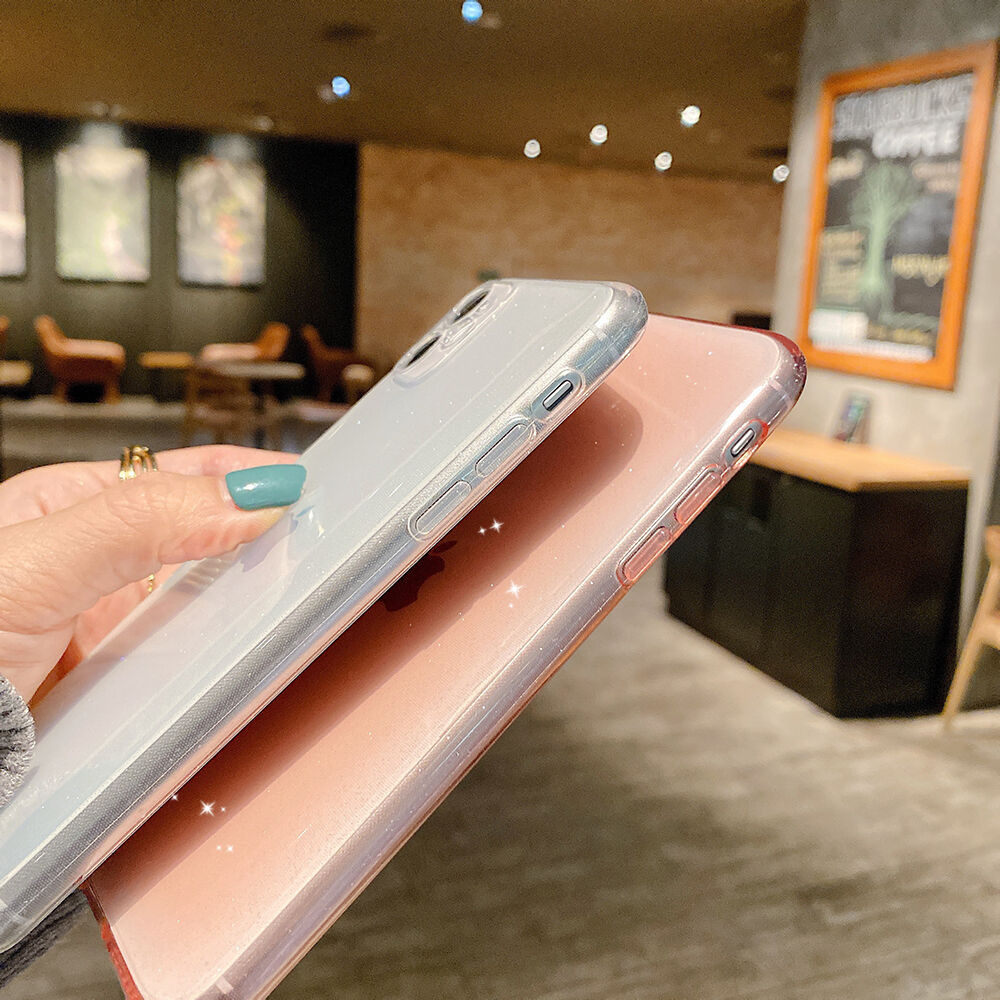 Matt transzparens csillogó tok - iPhone 11 - narancssárga