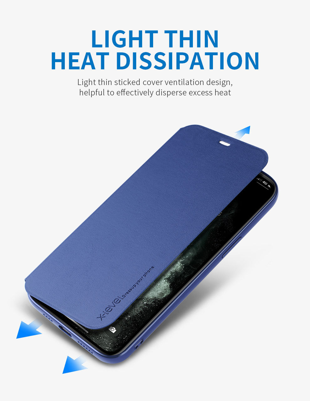 X-Level bőr flip cover borító állvánnyal - iPhone 12 / 12 Pro - zöld