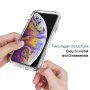 Ütésálló kétszínű átlátszó tok iPhone X / XS - fekete