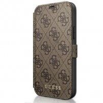 Guess 4G Book flip cover borító - iPhone 12 Pro Max - barna