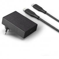 Uniq Votre Slim Kit 18W töltő USB-C (PD) porttal + lightning kábel iPhone / iPad - fekete