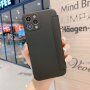 Szilikon és PU műbőr pénztárca tok - iPhone 12 Pro - fekete
