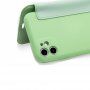 Flip cover szilikon borító kártyatároló zsebbel - iPhone 11 Pro Max - kék