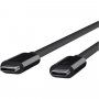 Belkin ThunderBolt 3 (USB-C / USB-C) adat- és tápkábel - iPhone / iPad / MacBook / AirPods - 2 m - fekete