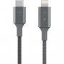 Belkin Boost Charge LED fonott kábel USB-C / Lightning csatlakozókkal - 1,2m - ezüst