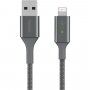 BELKIN Boost Charge LED fonott adatátviteli és töltő kábel USB-A 2.0 / Lightning - iPhone / iPad / iPod / AirPods - 1,2 m - ezüst
