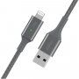 BELKIN Boost Charge LED fonott adatátviteli és töltő kábel USB-A 2.0 / Lightning - iPhone / iPad / iPod / AirPods - 1,2 m - ezüst
