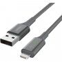 BELKIN Boost Charge LED fonott adatátviteli és töltő kábel USB-A 2.0 / Lightning - iPhone / iPad / iPod / AirPods - 1,2 m - ezüst