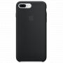 Eredeti szilikon fedél Apple iPhone 8 Plus / 7 Plus készülékre - fekete