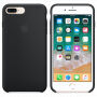 Eredeti szilikon fedél Apple iPhone 8 Plus / 7 Plus készülékre - fekete