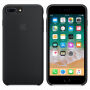 Eredeti szilikon fedél Apple iPhone 8 Plus / 7 Plus készülékre - fekete