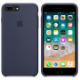 Eredeti szilikon fedél Apple iPhone 8 Plus / 7 Plus készülékre - éjféli kék