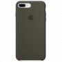 Eredeti bőr tok Apple iPhone 8 Plus / 7 Plus készülékre - sötét oliva