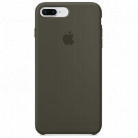 Eredeti bőr tok Apple iPhone 8 Plus / 7 Plus készülékre - sötét oliva