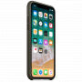 Eredeti Apple bőr tok iPhone X / XS - sötét oliva