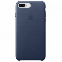 Eredeti bőr tok Apple iPhone 8 Plus / 7 Plus készülékre - éjféli kék