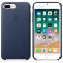 Eredeti bőr tok Apple iPhone 8 Plus / 7 Plus készülékre - éjféli kék