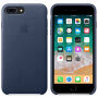 Eredeti bőr tok Apple iPhone 8 Plus / 7 Plus készülékre - éjféli kék