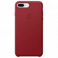 Eredeti bőr tok Apple iPhone 8 Plus / 7 Plus készülékre - piros