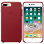 Eredeti bőr tok Apple iPhone 8 Plus / 7 Plus készülékre - piros