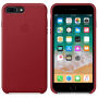 Eredeti bőr tok Apple iPhone 8 Plus / 7 Plus készülékre - piros