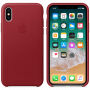 Eredeti bőr tok Apple iPhone XS / iPhone X készülékre - piros