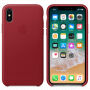 Eredeti bőr tok Apple iPhone XS / iPhone X készülékre - piros