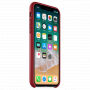 Eredeti bőr tok Apple iPhone XS / iPhone X készülékre - piros
