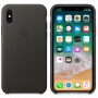Eredeti Apple bőr tok iPhone X / XS - szénszürke