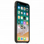 Eredeti Apple bőr tok iPhone X / XS - szénszürke