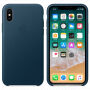 Eredeti bőr tok Apple iPhone XS / iPhone X készülékre - univerzumkék