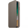Eredeti bőr tok Folio Apple iPhone XS / iPhone X készülékre - füstös
