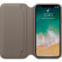 Eredeti bőr tok Folio Apple iPhone XS / iPhone X készülékre - füstös