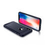 Spigen Rugged stílusos Armor védőtok Apple iPhone XS / iPhone X készülékre - éjféli kék