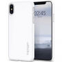 Spigen ultravékony edzett tok Apple iPhone XS / iPhone X készülékre - fehér